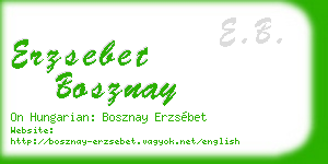 erzsebet bosznay business card